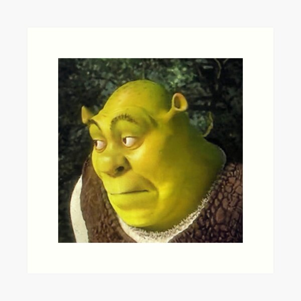 Shrek face meme Art Board Print for Sale by calamity02