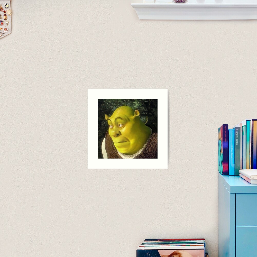 Shrek Face Meme Art Print for Sale by mylifeasgaia