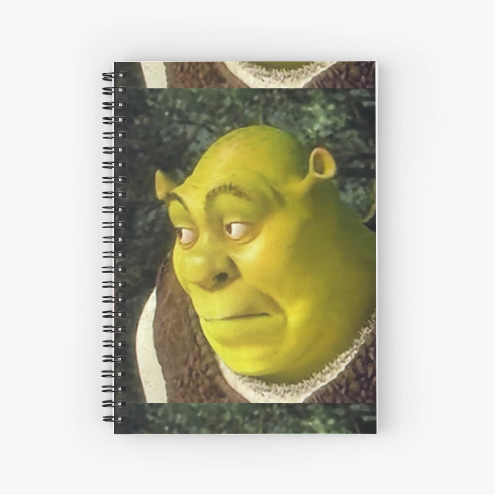 Shrek meme Spiral Notebook for Sale by yyyeseniaa