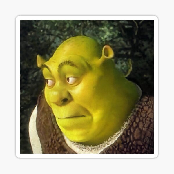 Meme do shrek fazendo careta