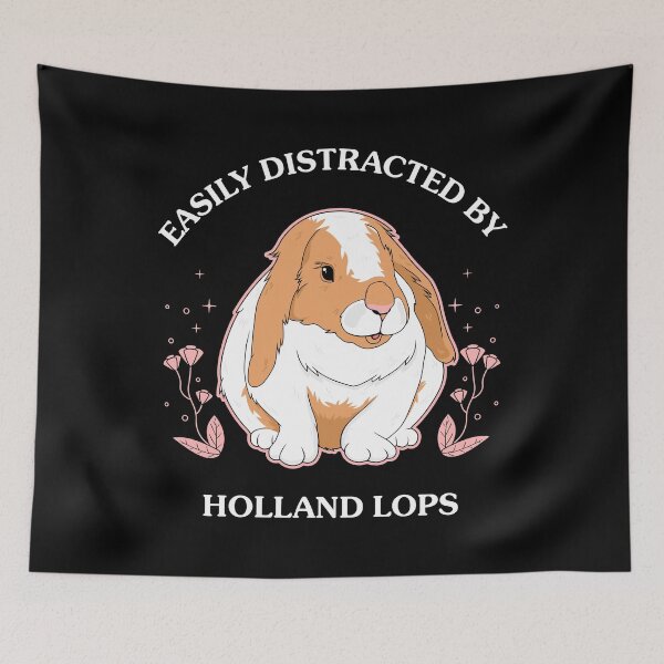 Item preview, Easily Distracted Holland Lop Bunny print designed and sold by jakehughes2015.
