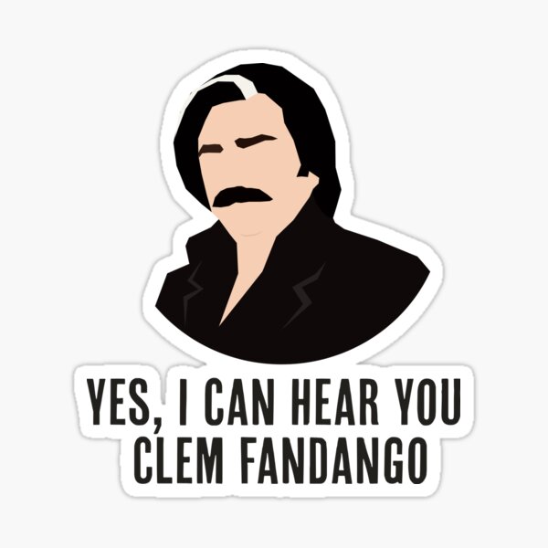 Vista previa del artículo con la obra «Brindis de Londres 'Puedo oírte, Clem Fandango' | Vector de arte», diseñado y vendido por ComedyQuotes.