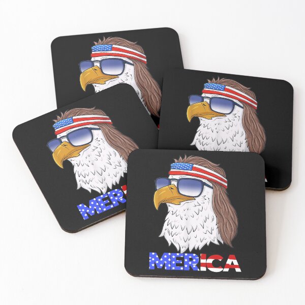 Item preview, Eagle Mullet 4th of July Patriotic Funny Merica designed and sold by VintageMashup.