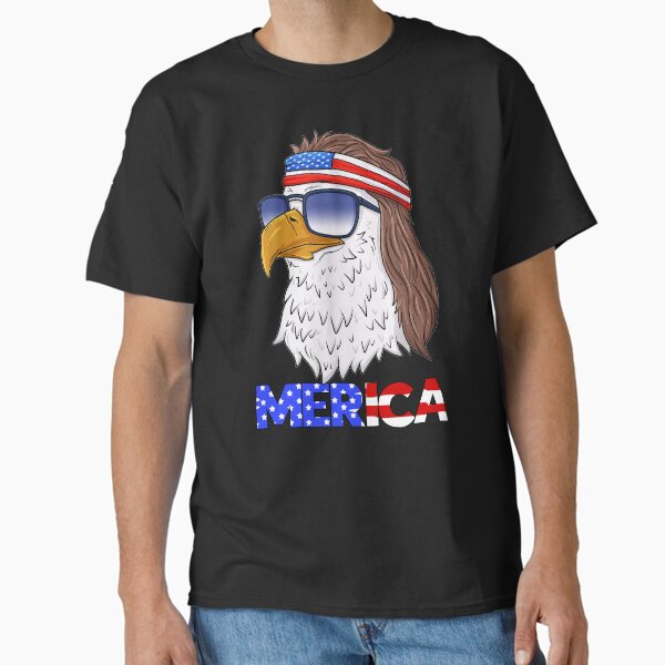Item preview, Eagle Mullet 4th of July Patriotic Funny Merica designed and sold by Vintagemashup.