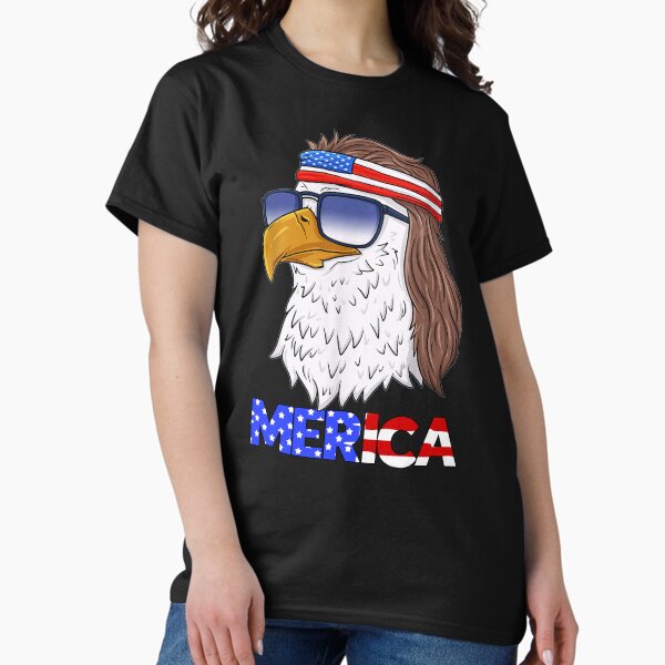 Item preview, Eagle Mullet 4th of July Patriotic Funny Merica designed and sold by Vintagemashup.