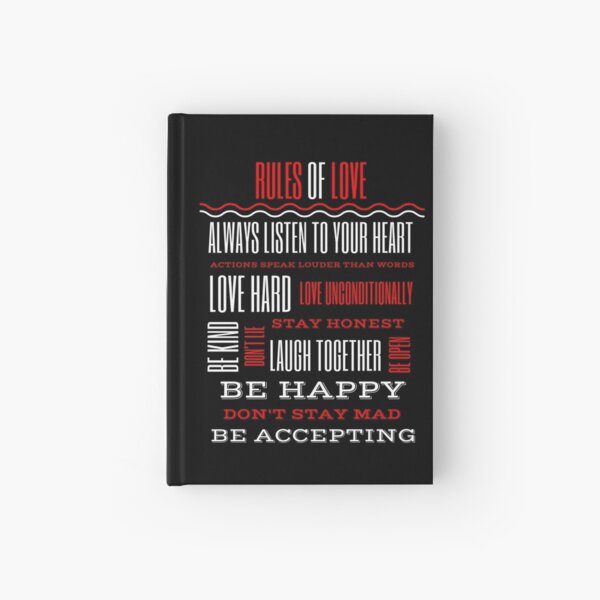 RULES OF LOVE Hardcover Journal