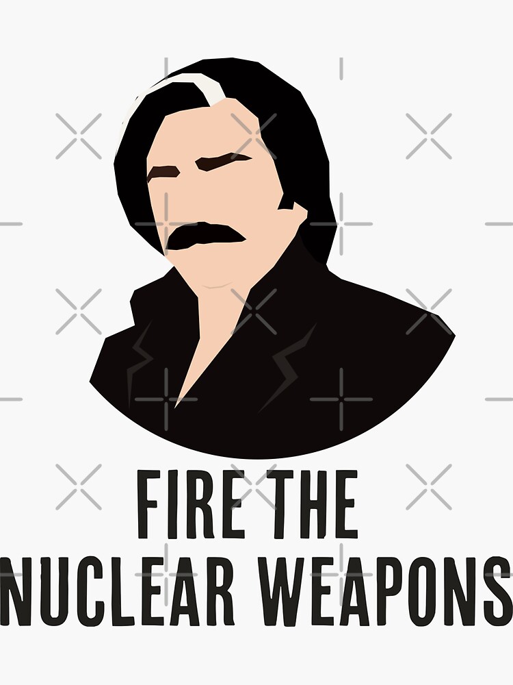 "Toast of London 'Fire the Nuclear Weapons' Art Vector " Sticker for