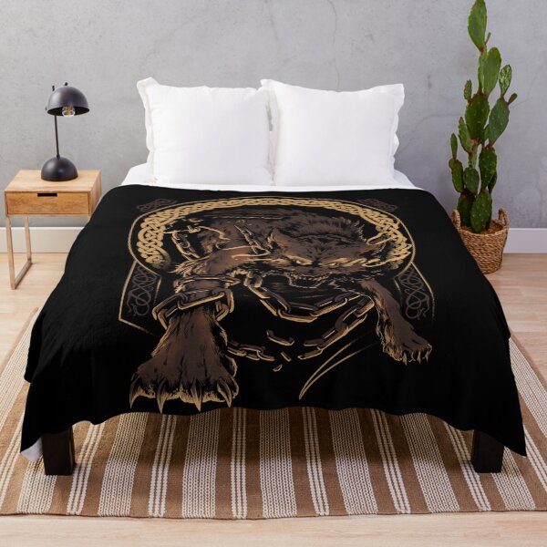 Item preview, Fenrir Wolf Norse Viking Mythology Ragnarok Knotwork  designed and sold by BluePagan.