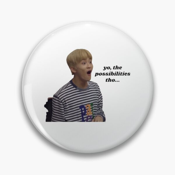Item preview, NCT Mark Lee "Yo, the possibilities tho..." Meme Sticker designed and sold by Jules :).