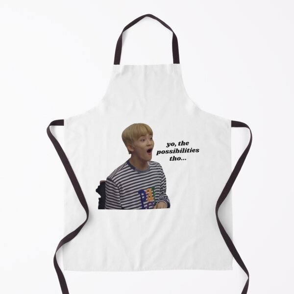NCT Mark Lee "Yo, the possibilities tho..." Meme Sticker Apron