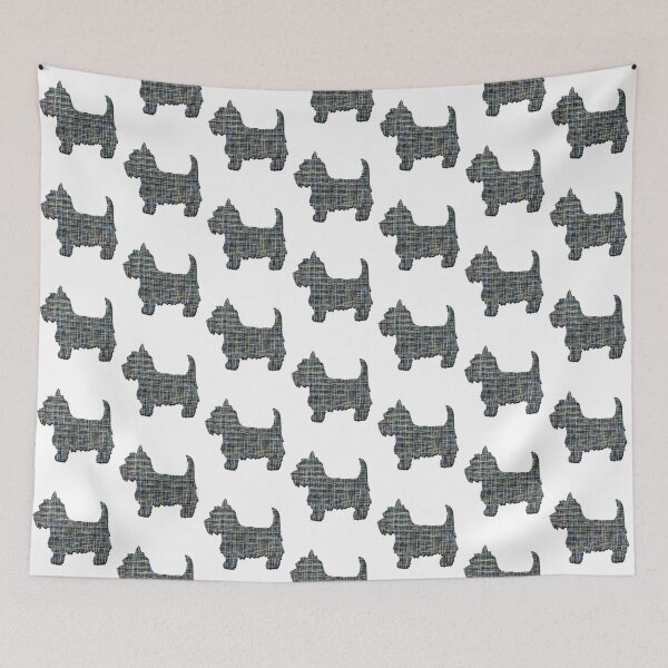 Item preview, I Love My Westie Grid Silhouette  designed and sold by AMSonArt.