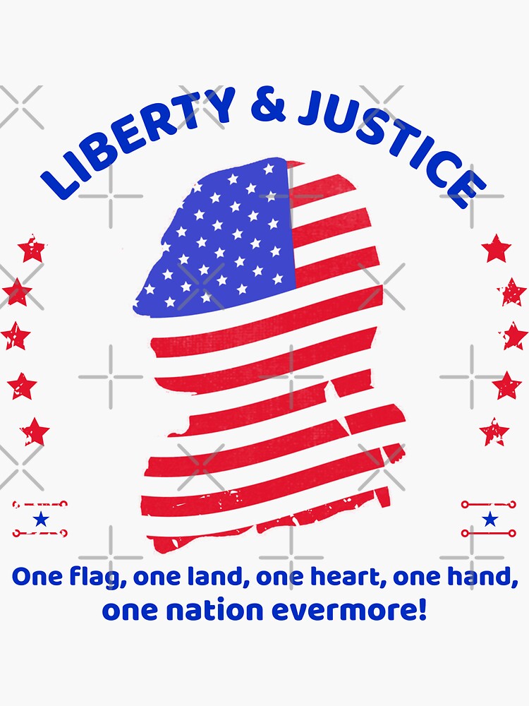 Liberty And Justice For All Sticker For Sale By Abeer Style Redbubble