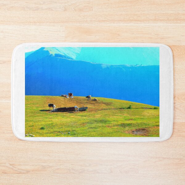 Item preview, View at a Sibillini mountain ridge, meadows and bovines designed and sold by Kristina Drozd.