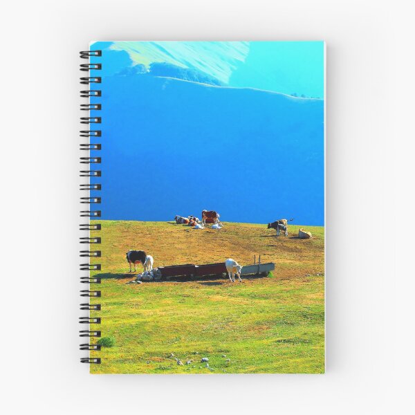 Item preview, View at a Sibillini mountain ridge, meadows and bovines designed and sold by Kristina Drozd.