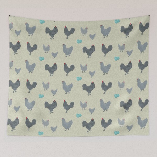 Item preview, Blue Ameraucana Pattern Creme designed and sold by Ashley Gagnon.