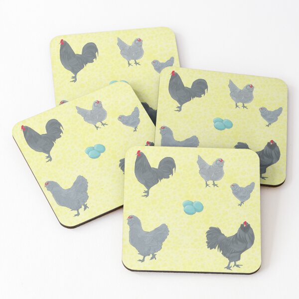 Item preview, Blue Ameraucana Pattern Yellow designed and sold by Ashley Gagnon.