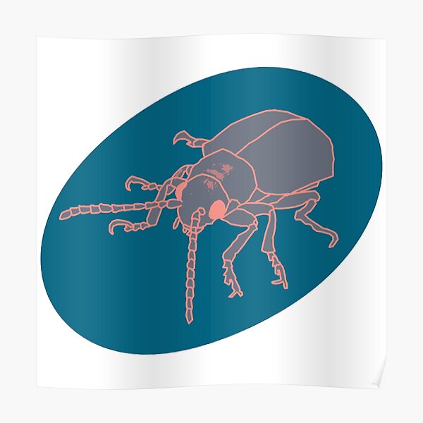 Dessert Insect with Shadow (Pastel 1) Poster