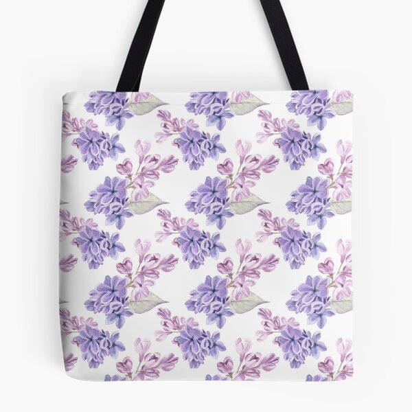 Item preview, Garden lilac on white designed and sold by Flowersforbear.