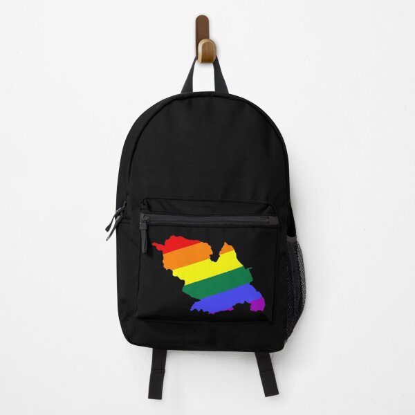Item preview, Gay Sheffield rainbow flag map LGBT Yorkshire designed and sold by incurablehippie.