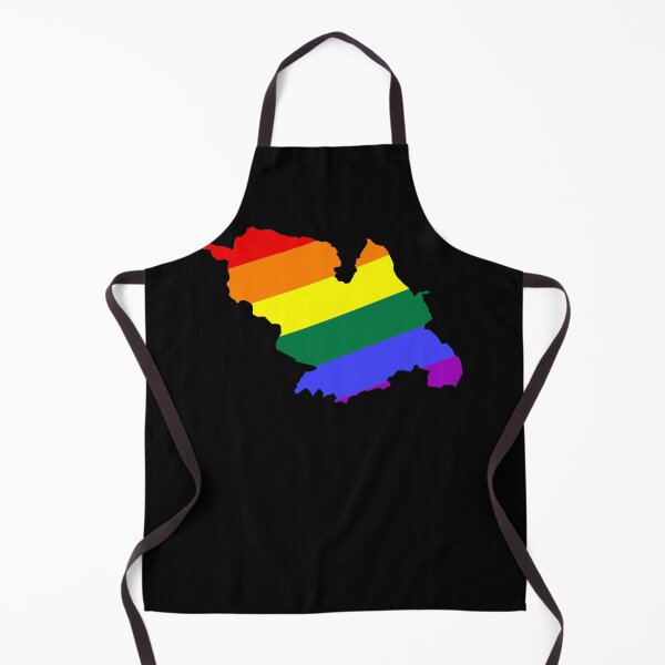 Item preview, Gay Sheffield rainbow flag map LGBT Yorkshire designed and sold by incurablehippie.