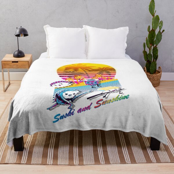 Item preview, Sushi and Sunshine Vintage Sunset Summer Beach Food Martial artist designed and sold by Gabrielaxel300.