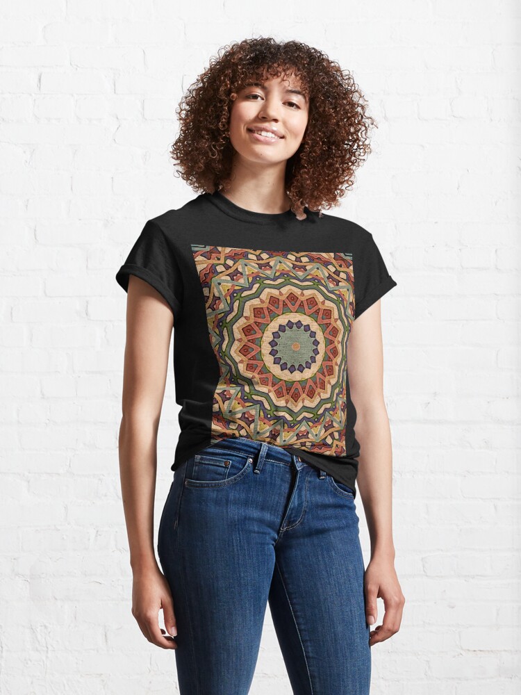 Thumbnail 4 of 7, Classic T-Shirt, Tapestry Mandala - Bohemian Art designed and sold by OneDayArt.