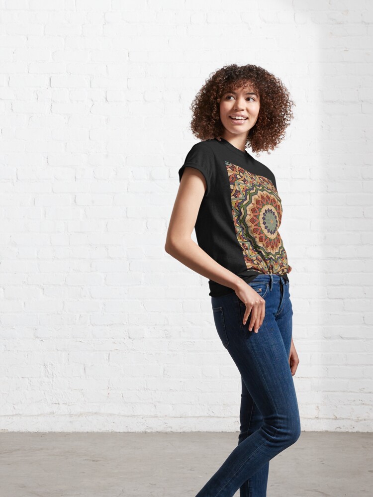 Thumbnail 6 of 7, Classic T-Shirt, Tapestry Mandala - Bohemian Art designed and sold by OneDayArt.