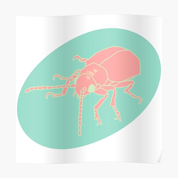 Dessert Insect with Shadow (Pastel 3) Poster