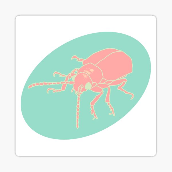 Dessert Insect with Shadow (Pastel 3) Sticker