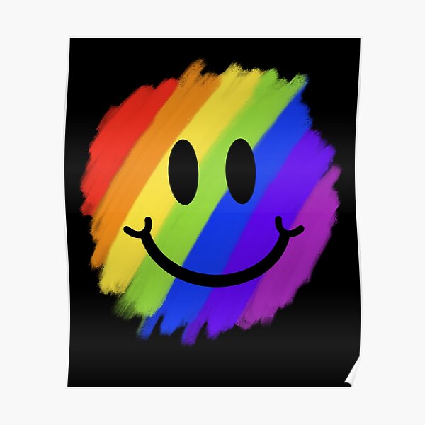 "Rainbow Smiley Face" Poster by MsUncanny | Redbubble