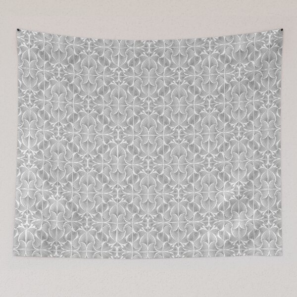 Item preview, Swirl Squared Organic Geometric Pattern in White designed and sold by nancyjcreates.