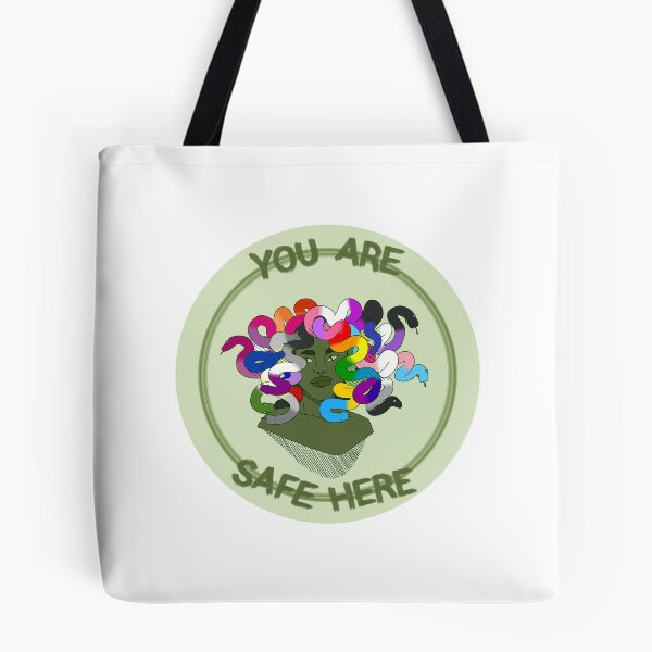 Item preview, You Are Safe Here Pride Medusa designed and sold by mythosofart.
