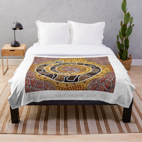 Australian native art Throw Blanket