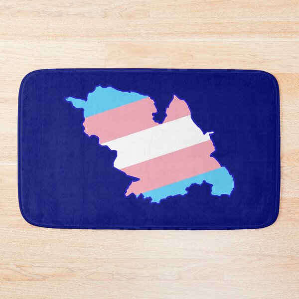 Item preview, Trans Sheffield pride flag map LGBTQ+ Yorkshire designed and sold by incurablehippie.