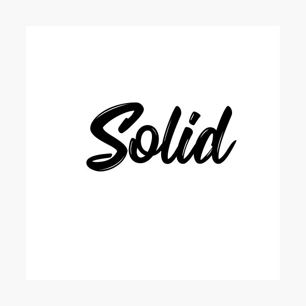 Solid Photographic Print