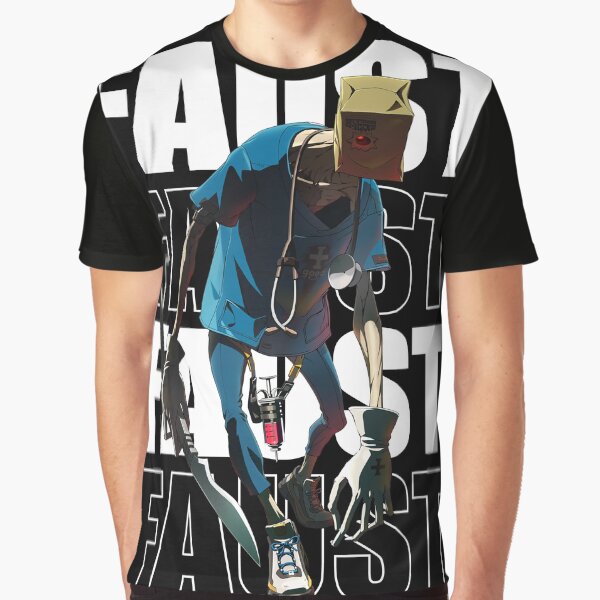 Faust Guilty Gear Strive (white line) Graphic T-Shirt
