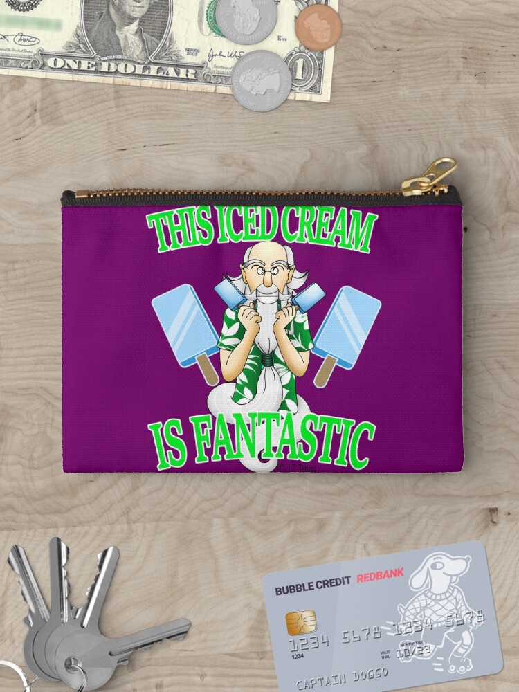 Thumbnail 3 of 4, Zipper Pouch, A Wizard And His Ice Cream designed and sold by PickledAuthor.