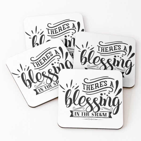 Item preview, There's a Blessing in the Storm - text black design designed and sold by Mind-Your-Life.