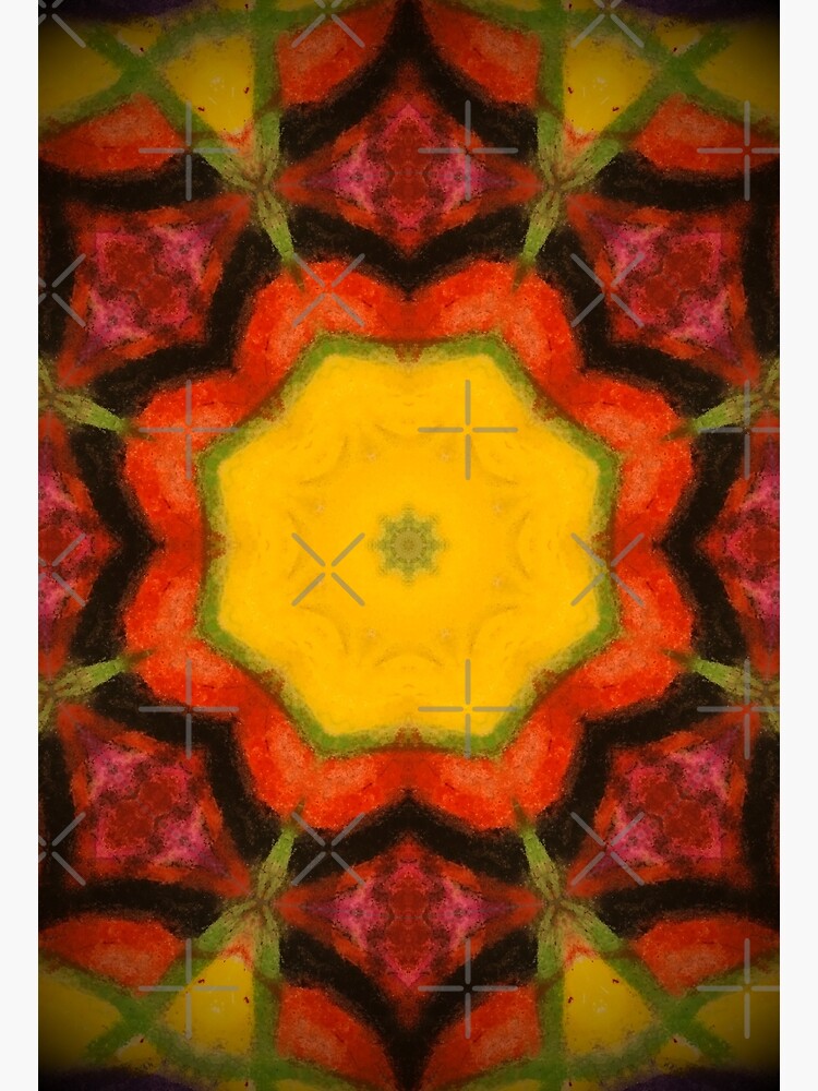 Burnt Sunrise Kaleidoscope - 60s Fashion by OneDayArt