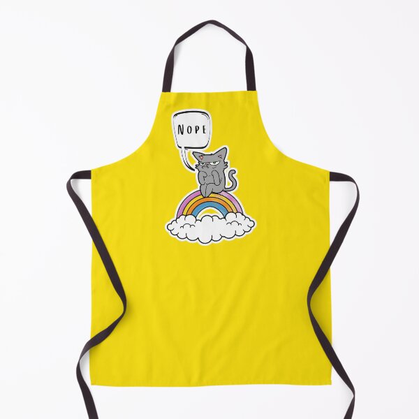 Item preview, Nope - Grouchy Cat on Rainbow designed and sold by BewilderedUni.