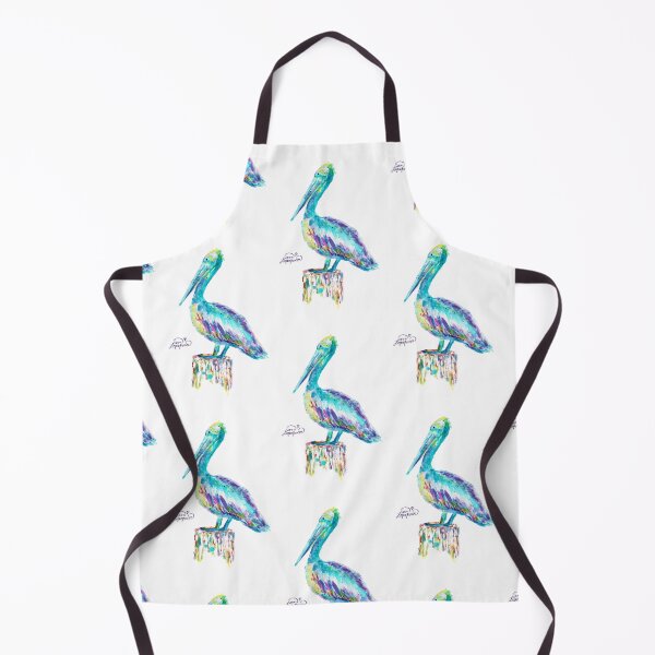 Pelican watercolor Apron