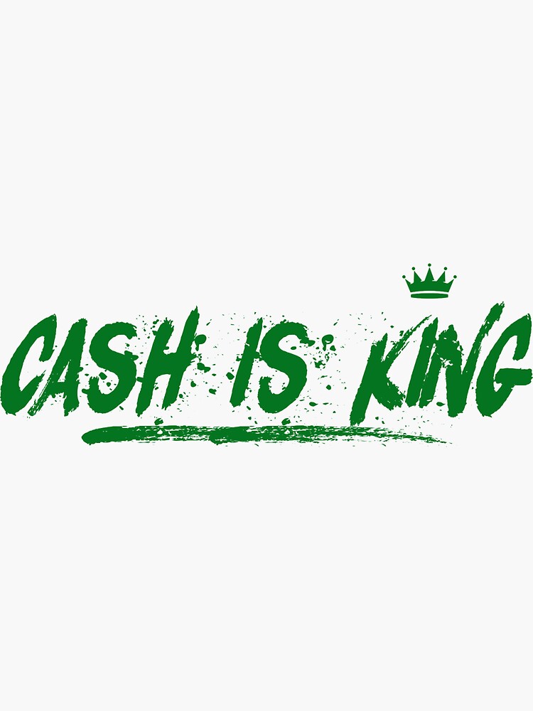Thumbnail 3 of 3, Sticker, CASH IS KING designed and sold by iamtruwealth.