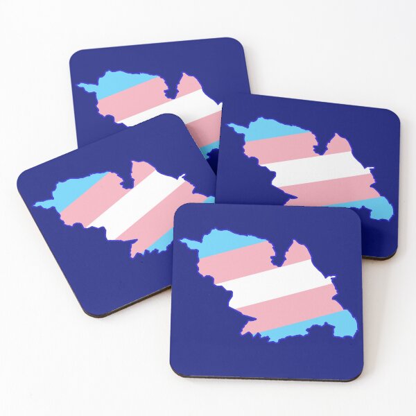 Item preview, Trans Sheffield pride flag map LGBTQ+ Yorkshire designed and sold by incurablehippie.