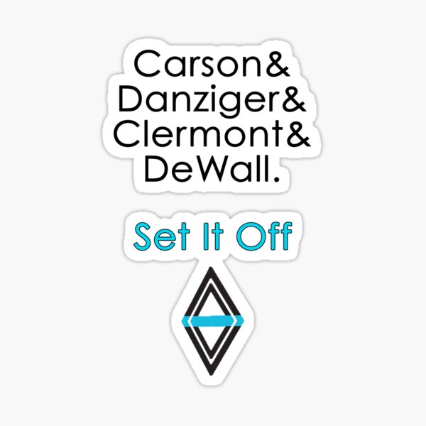 Set It Off Band Member Names Sticker for Sale by marchingbandgrl