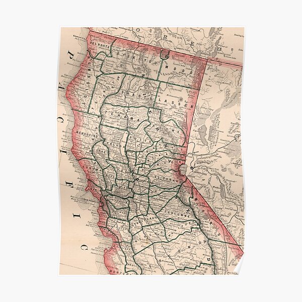 1883 CA Map Wildomar Winter Gardens Yucca Valley CALIFORNIA History     ITS HUGE 