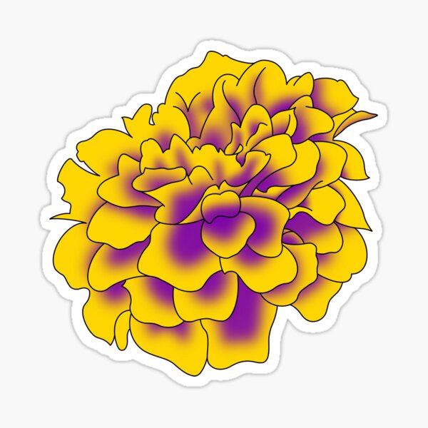 Intersex Pride Flag Flower Sticker
