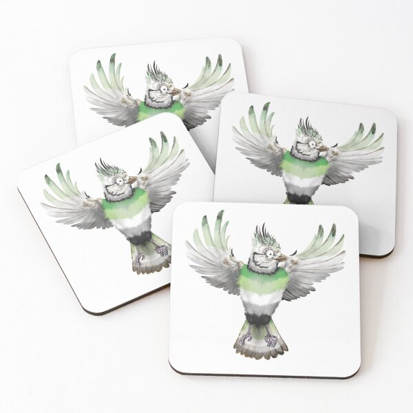 Item preview, Bandera del orgullo aromático | Pájaro de dibujos animados designed and sold by Snootrac.