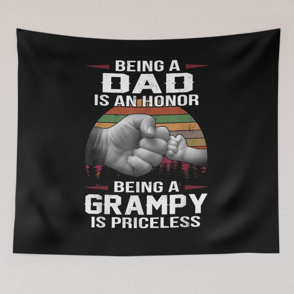 Item preview, Mens Being A Dad Is An Honor Being A Grampy Is Priceless Retro Gift  designed and sold by sheilase.