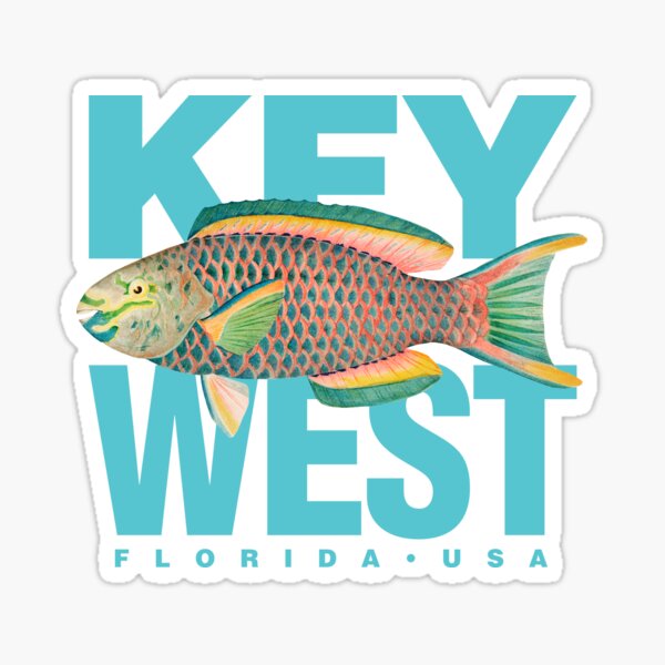 Item preview, Key West Florida Vintage Parrotfish Design designed and sold by Futurebeachbum.