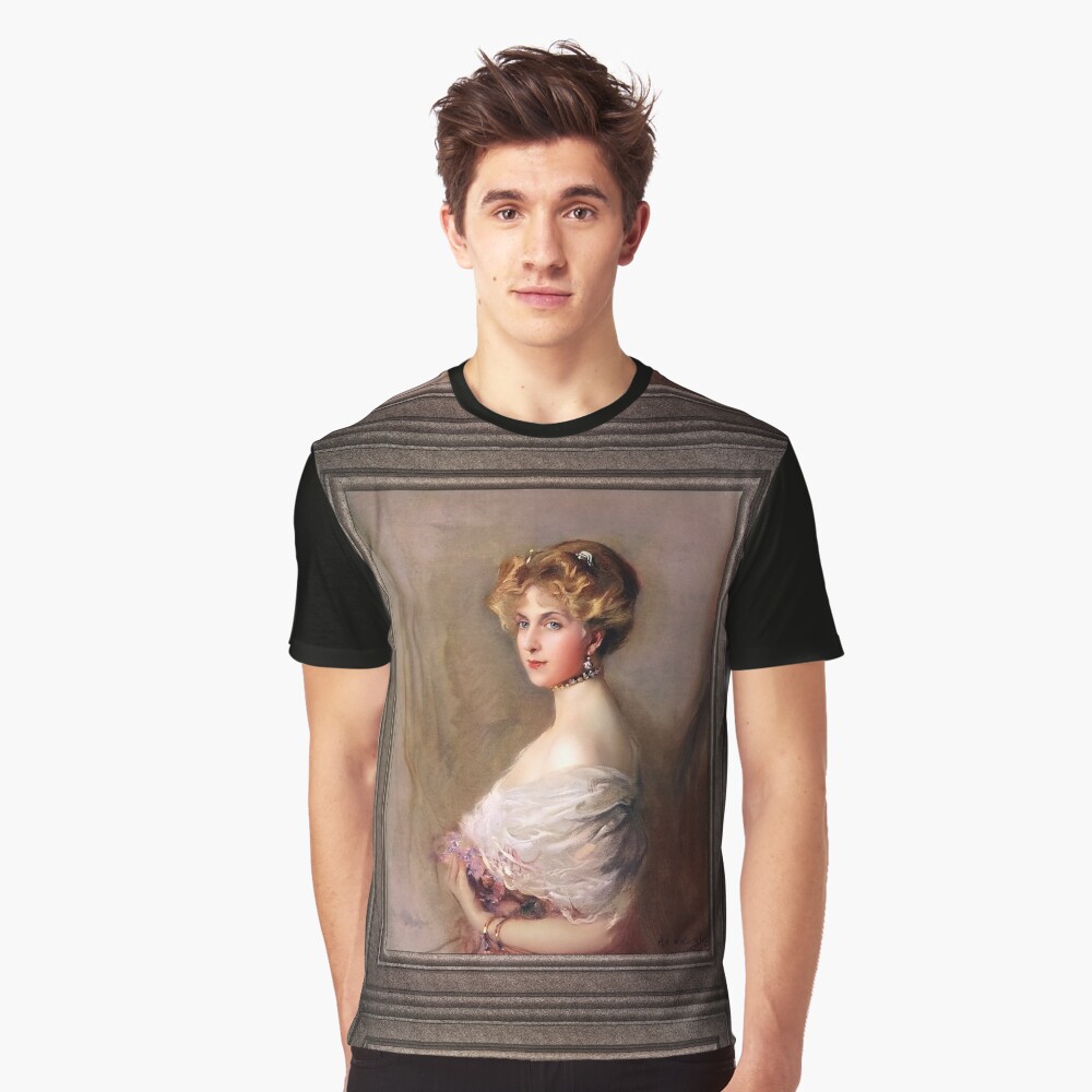 Queen Victoria Eugenia by Philip de László - Королева Виктория Евгения, Филипп де Ласло 3 Queen Victoria Eugenia by Philip de László Classical Art Xzendor7 Old Masters Reproductions Graphic T-shirt